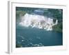 Aerial View of the American Falls, Niagara Falls, New York State, USA-Roy Rainford-Framed Photographic Print