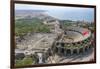 Aerial View of the Amphitheater in Side, Antalya, Turkey-Ali Kabas-Framed Photographic Print