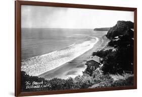 Aerial View of the Beach Front - Bolinas, CA-Lantern Press-Framed Art Print