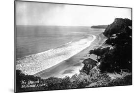 Aerial View of the Beach Front - Bolinas, CA-Lantern Press-Mounted Art Print