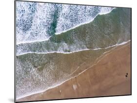 Aerial view of the beach, Newport, Lincoln County, Oregon, USA-Panoramic Images-Mounted Photographic Print