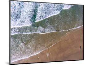 Aerial view of the beach, Newport, Lincoln County, Oregon, USA-Panoramic Images-Mounted Photographic Print