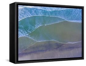 Aerial view of the beach, Newport, Lincoln County, Oregon, USA-Panoramic Images-Framed Stretched Canvas