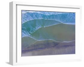 Aerial view of the beach, Newport, Lincoln County, Oregon, USA-Panoramic Images-Framed Photographic Print