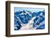 Aerial View of the Beginning of a Glacier, Denali National Park, Alaska.-Richard McMillin-Framed Photographic Print