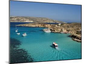 Aerial View of the Blue Lagoon, Comino Island, Malta, Mediterranean, Europe-Tondini Nico-Mounted Photographic Print