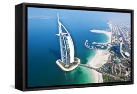 Aerial View of the Burj Al Arab, Dubai, United Arab Emirates-Bill Bachmann-Framed Stretched Canvas