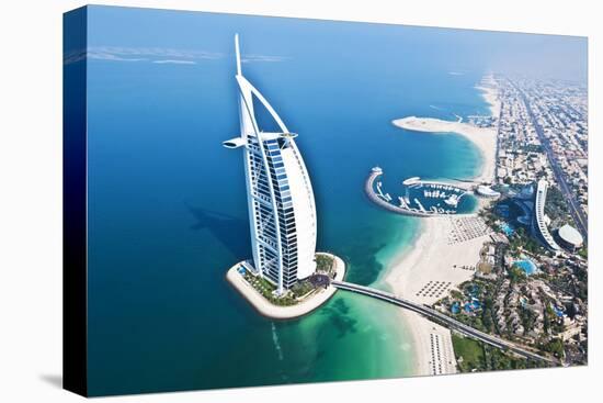 Aerial View of the Burj Al Arab, Dubai, United Arab Emirates-Bill Bachmann-Stretched Canvas