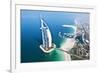 Aerial View of the Burj Al Arab, Dubai, United Arab Emirates-Bill Bachmann-Framed Photographic Print