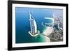 Aerial View of the Burj Al Arab, Dubai, United Arab Emirates-Bill Bachmann-Framed Photographic Print