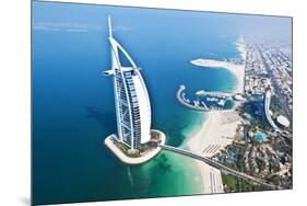 Aerial View of the Burj Al Arab, Dubai, United Arab Emirates-Bill Bachmann-Mounted Premium Photographic Print