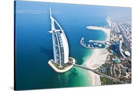 Aerial View of the Burj Al Arab, Dubai, United Arab Emirates-Bill Bachmann-Stretched Canvas