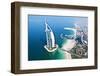 Aerial View of the Burj Al Arab, Dubai, United Arab Emirates-Bill Bachmann-Framed Photographic Print