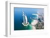 Aerial View of the Burj Al Arab, Dubai, United Arab Emirates-Bill Bachmann-Framed Photographic Print