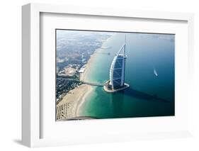 Aerial View of the Burj Al Arab, Dubai, United Arab Emirates-Bill Bachmann-Framed Photographic Print