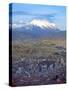 Aerial View of the Capital with Snow-Covered Mountain in Background, La Paz, Bolivia-Jim Zuckerman-Stretched Canvas
