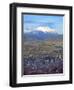 Aerial View of the Capital with Snow-Covered Mountain in Background, La Paz, Bolivia-Jim Zuckerman-Framed Premium Photographic Print