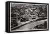 Aerial View of the Cathedral of Christ the Saviour, Moscow, USSR, from a Zeppelin, 1930-null-Framed Stretched Canvas