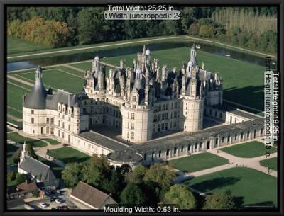 Aerial View Of The Chateau Of Chambord Loir Et Cher Region De La Loire Loire Valley France Photographic Print Bruno Morandi Allposters Com