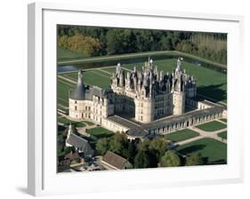 Aerial View of the Chateau of Chambord, Loir Et Cher, Region De La Loire, Loire Valley, France-Bruno Morandi-Framed Photographic Print