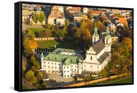 Aerial View of the Church of St. Stanislaus Bishop in Krakow, Poland.-De Visu-Framed Stretched Canvas