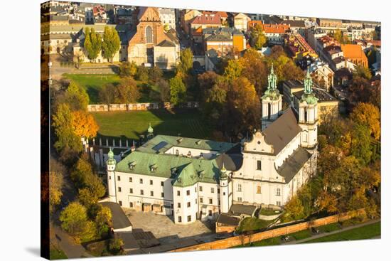 Aerial View of the Church of St. Stanislaus Bishop in Krakow, Poland.-De Visu-Stretched Canvas