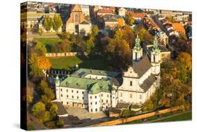Aerial View of the Church of St. Stanislaus Bishop in Krakow, Poland.-De Visu-Stretched Canvas