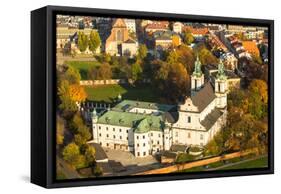 Aerial View of the Church of St. Stanislaus Bishop in Krakow, Poland.-De Visu-Framed Stretched Canvas