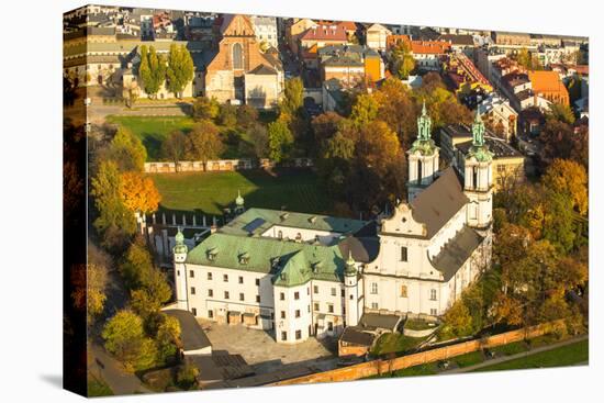 Aerial View of the Church of St. Stanislaus Bishop in Krakow, Poland.-De Visu-Stretched Canvas