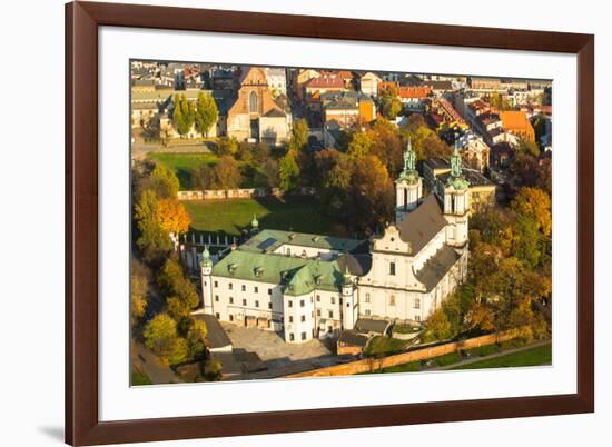 Aerial View of the Church of St. Stanislaus Bishop in Krakow, Poland.-De Visu-Framed Photographic Print