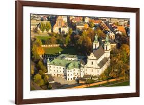 Aerial View of the Church of St. Stanislaus Bishop in Krakow, Poland.-De Visu-Framed Photographic Print