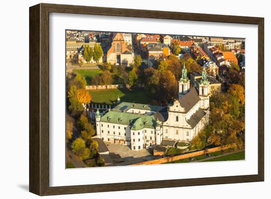 Aerial View of the Church of St. Stanislaus Bishop in Krakow, Poland.-De Visu-Framed Photographic Print