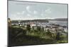 Aerial View of the City and Coos Bay - North Bend, OR-Lantern Press-Mounted Art Print