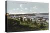 Aerial View of the City and Coos Bay - North Bend, OR-Lantern Press-Stretched Canvas