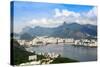 Aerial View of the City and Serra Da Carioca Mountains with Botafogo Bay-Alex Robinson-Stretched Canvas