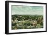 Aerial View of the City - Paso Robles, CA-Lantern Press-Framed Art Print