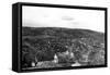 Aerial View of the City - Renton, WA-Lantern Press-Framed Stretched Canvas