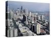 Aerial View of the City Skyline, Seattle, Washington, United States of America, North America-James Gritz-Stretched Canvas