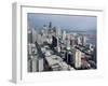 Aerial View of the City Skyline, Seattle, Washington, United States of America, North America-James Gritz-Framed Photographic Print
