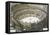 Aerial View of the Colosseum in Rome from "Views of Rome"-Giovanni Battista Piranesi-Framed Stretched Canvas