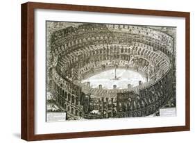 Aerial View of the Colosseum in Rome from "Views of Rome"-Giovanni Battista Piranesi-Framed Giclee Print