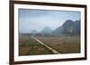 Aerial View of the Countryside around Vang Vieng, Laos, Indochina, Southeast Asia, Asia-Yadid Levy-Framed Photographic Print