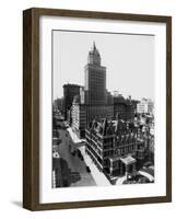 Aerial View of the Crown Building and Vanderbilt Mansion, New York-Irving Underhill-Framed Photographic Print
