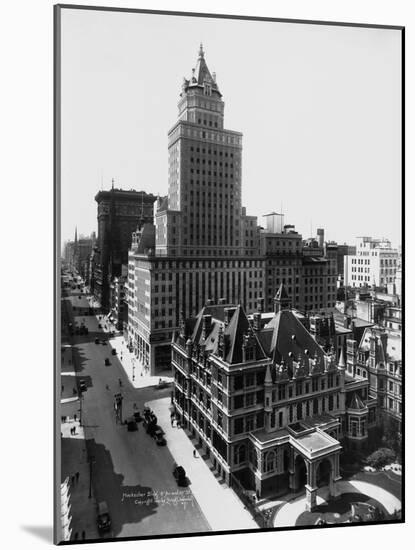 Aerial View of the Crown Building and Vanderbilt Mansion, New York-Irving Underhill-Mounted Photographic Print