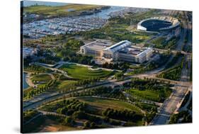 Aerial View of the Field Museum and Soldier Field, Chicago, Cook County, Illinois, Usa-null-Stretched Canvas