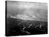 Aerial View of the First Wave of Landing Craft Invading Iwo Jima-null-Stretched Canvas