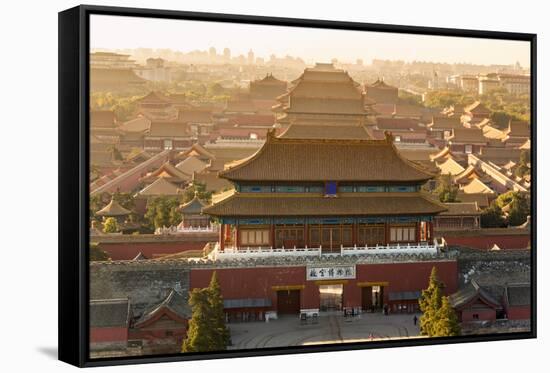 Aerial View of the Forbidden City, Beijing, China-Peter Adams-Framed Stretched Canvas