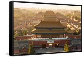 Aerial View of the Forbidden City, Beijing, China-Peter Adams-Framed Stretched Canvas