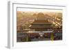 Aerial View of the Forbidden City, Beijing, China-Peter Adams-Framed Photographic Print