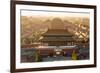 Aerial View of the Forbidden City, Beijing, China-Peter Adams-Framed Photographic Print